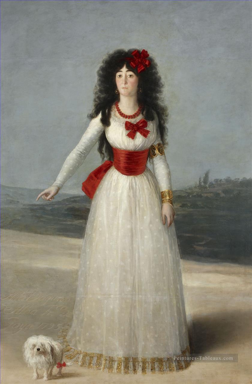 Le portrait de la Duchesse d’Alba Francisco Goya Peintures à l'huile
